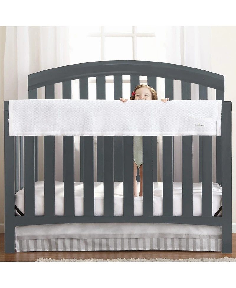 BreathableBaby Breathable Mesh Crib RailGuard Teething Cover, 51" Long Panel