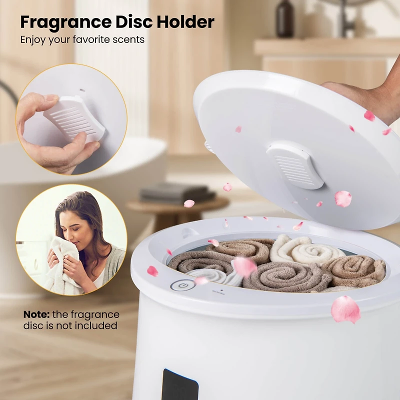 20L Bathroom Towel Warmer Bucket with Fragrance Holder & Lcd Display