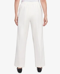 Alfred Dunner Women's Copenhagen Soft Heather Microfiber Short Length Pants
