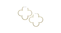 Rivka Friedman Polished Open Clover Hoop Earrings