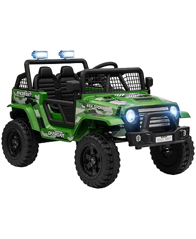 Qaba 12V Ride on Car, Ride on Truck w/ 4 Suspension Wheels,