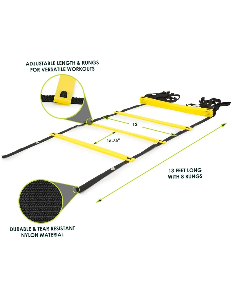ProsourceFit Speed Agility Ladder, 8 rungs