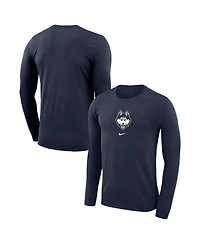 Nike Men's Navy UConn Huskies Basketball Shootaround Long Sleeve T-Shirt