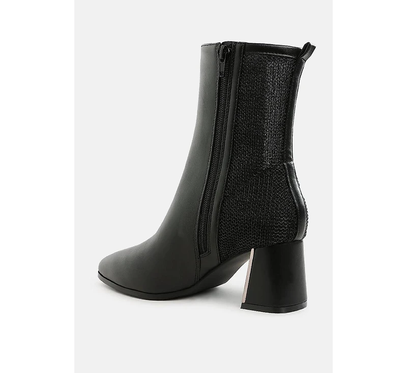 Mimosa Mesh Detail Pointy Ankle Boots Women