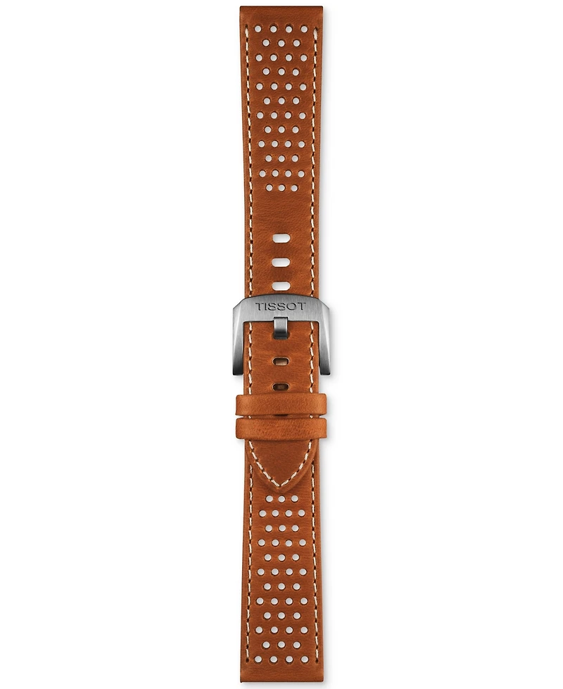 Tissot Men's Swiss Automatic PR516 Powermatic 80 Perforated Leather Strap Watch 38mm