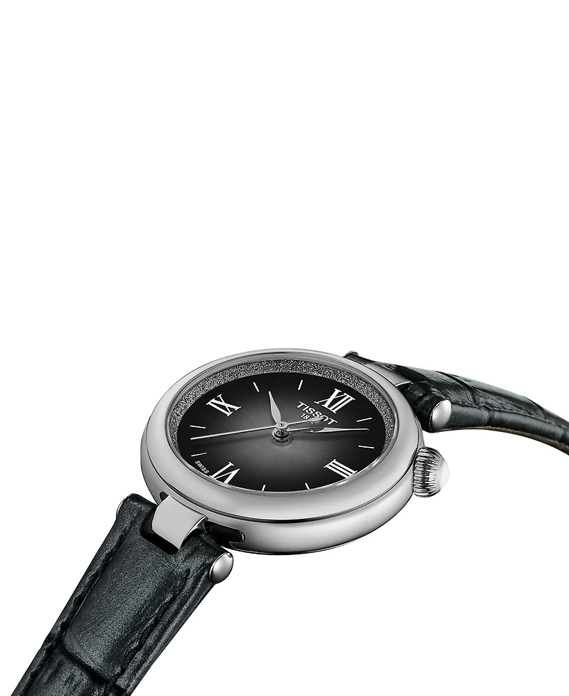 Tissot Women's Swiss Desir Black Leather Strap Watch 28mm