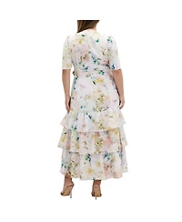 City Chic Plus Garden Of Love Maxi Dress