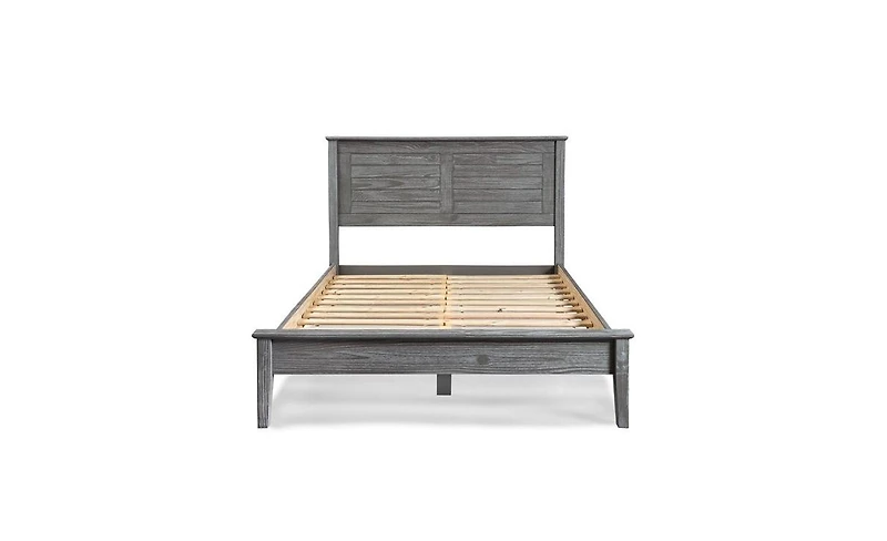 Modern Solid Pine Platform Bed – Sturdy Wood Slat Frame with Contemporary Design for Any Bedroom