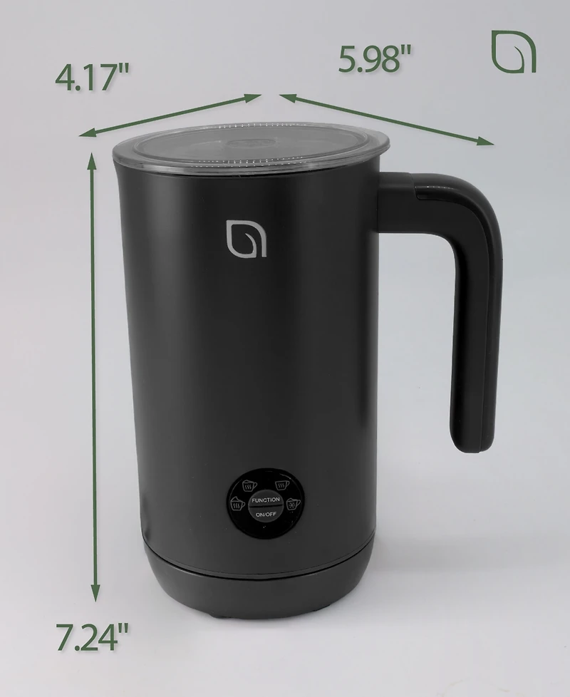 Willow Kitchen 4-in-1 Electric Milk Frother and Steamer -Barista Quality Froth Steam - Hot Cold Foam Options