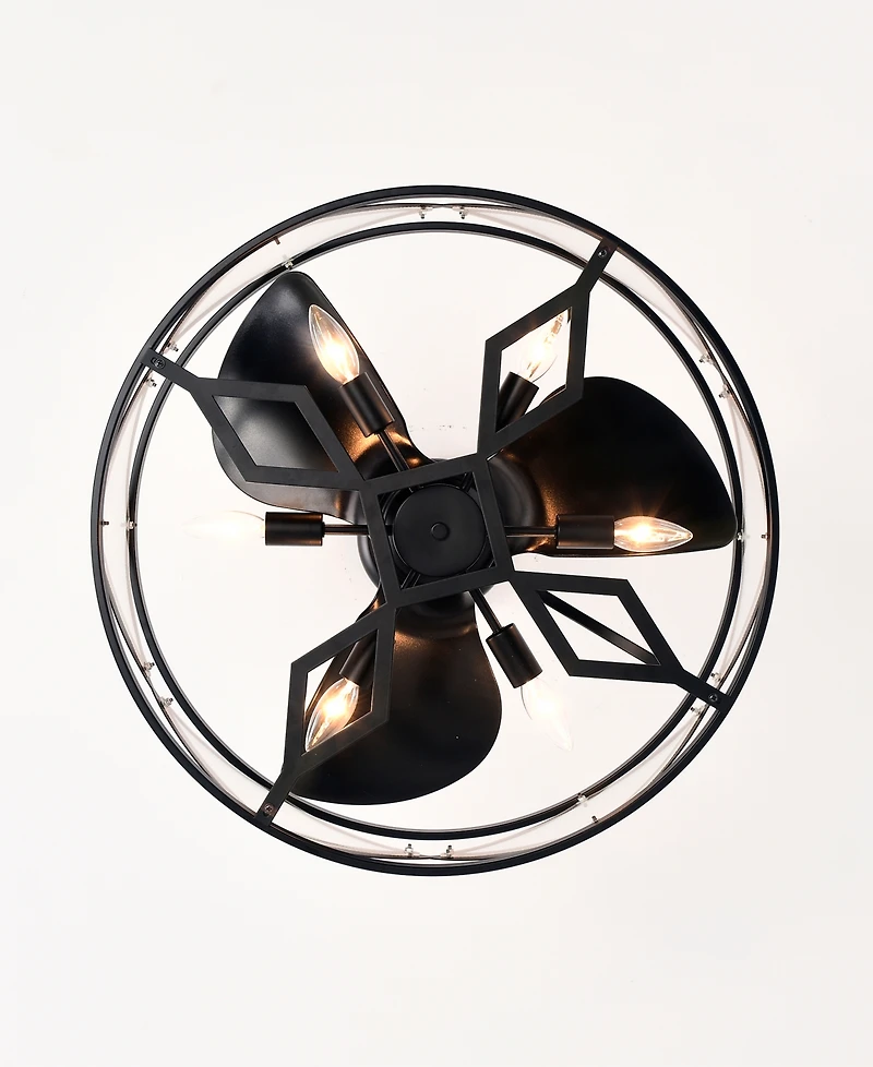 Home Accessories 23.2" Daniya 6-Light Indoor Ceiling Fan with Light Kit and Remote