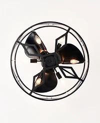 Home Accessories 23.2" Daniya 6-Light Indoor Ceiling Fan with Light Kit and Remote