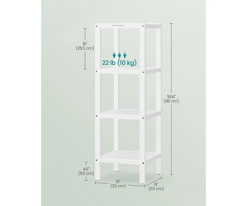 Slickblue 4-Tier Multifunctional Bathroom Shelf Stand Storage Rack for Organized Shelving