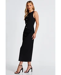 Quiz Women's 2 In 1 Scuba Crepe Waistcoat and Skirt Dress