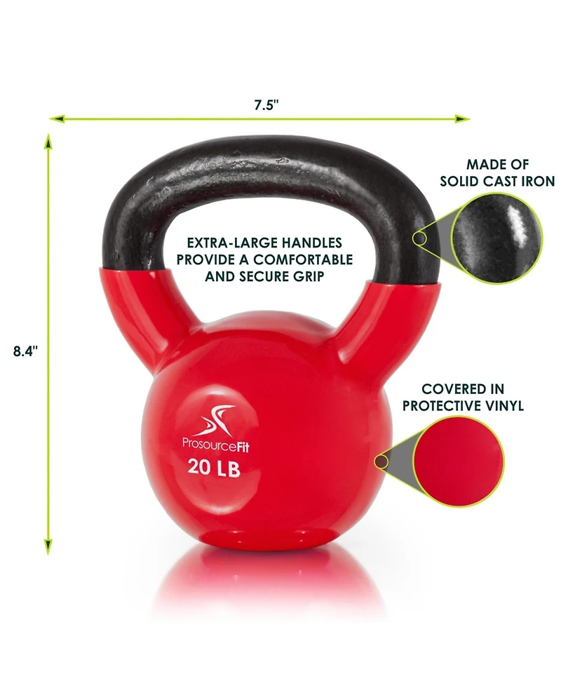 ProsourceFit Vinyl Coated Iron Kettlebell