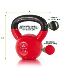 ProsourceFit Vinyl Coated Iron Kettlebell