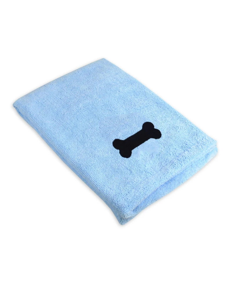 Bone Dry Pet Microfiber Towel Embroidered Paw Print 41x23.5-inch
