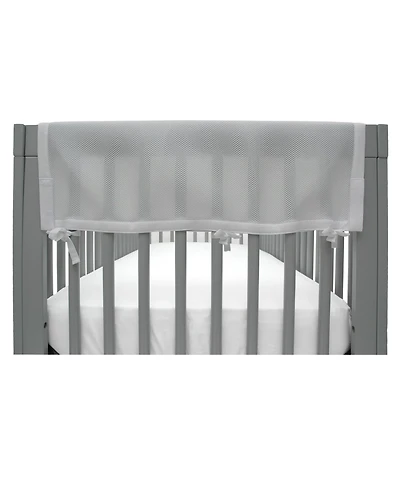 BreathableBaby Breathable Mesh Crib RailGuard Teething Cover, 27" Short Panel (2-Pack)