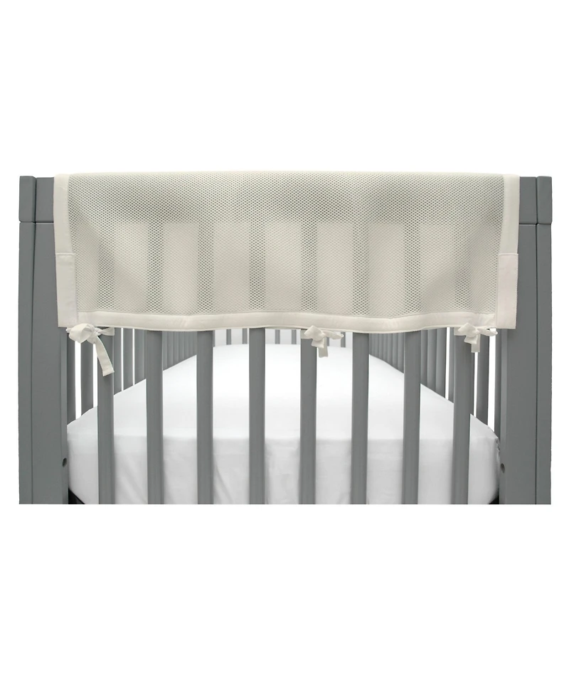 BreathableBaby Breathable Mesh Crib RailGuard Teething Cover, 27" Short Panel (2-Pack)