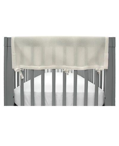 BreathableBaby Breathable Mesh Crib RailGuard Teething Cover, 27" Short Panel (2-Pack)