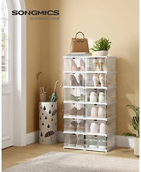 Slickblue Stackable Shoe Boxes for Efficient and Customizable Footwear Storage Solutions