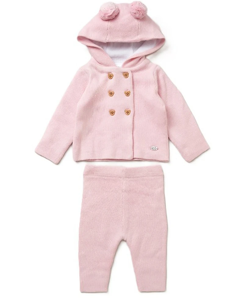Rock-a-Bye Baby Boutique Girls Jacket and Trouser Knitted, 2-Piece Set