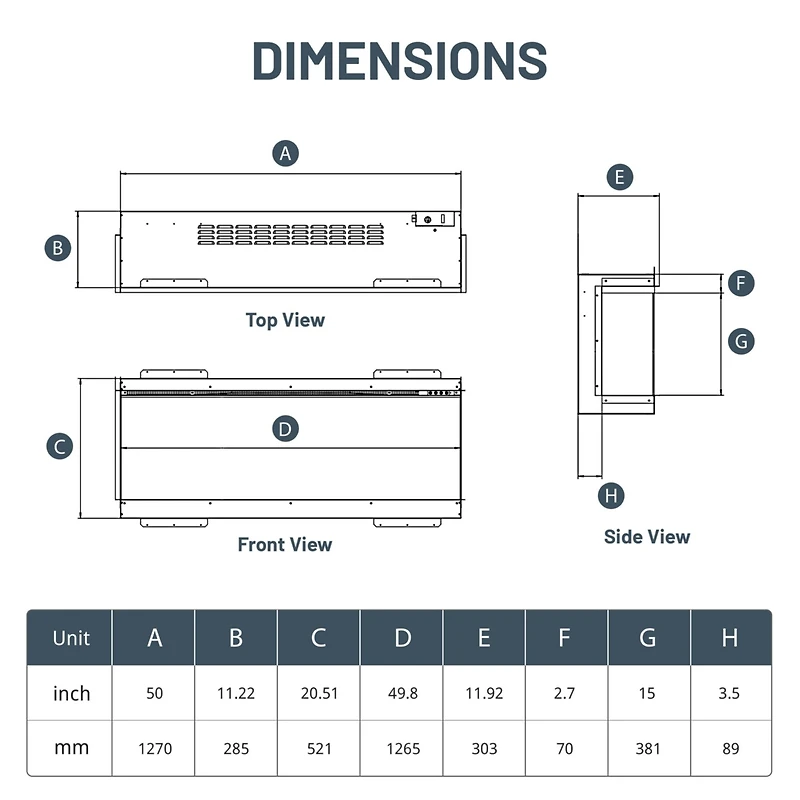 Mondawe 70" Tv Stand with 36" Electric Fireplace With Remote Control and Side Cabinet,White