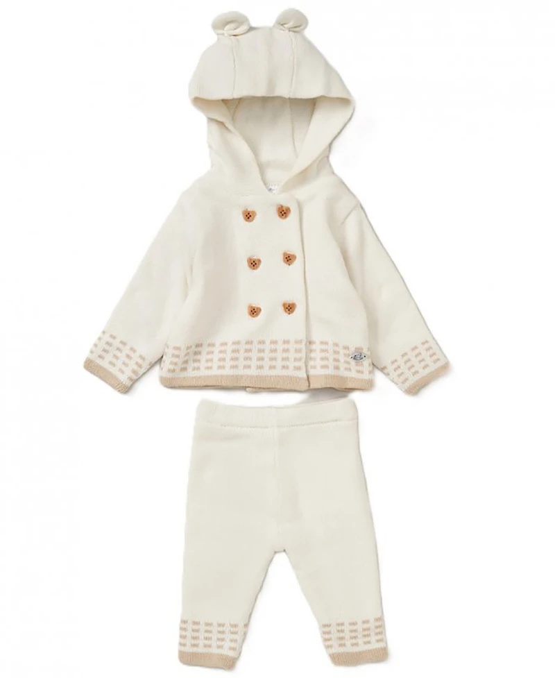 Rock-a-Bye Baby Boutique Boys and Girls Jacket Trouser Knitted, 2-Piece Set