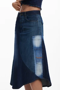 Desigual Women's Patchwork denim skirt