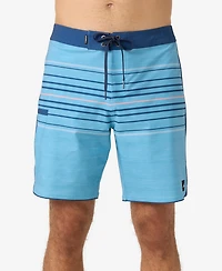 O'Neill Men's Hyperfreak Heat Stripe Scallop Board Short