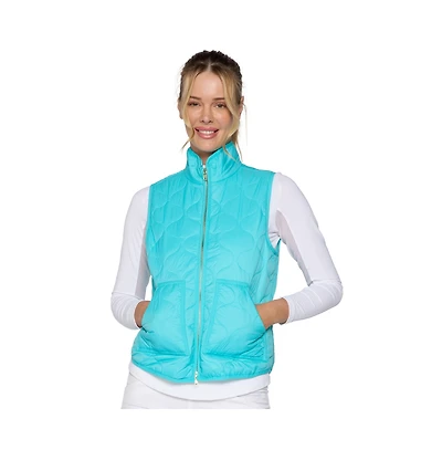 G Lifestyle Clothing Women's Double Zip Padded Vest