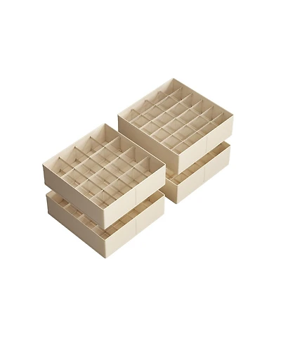 Set of 4 Drawer Organizers for Underwear and Closet Storage