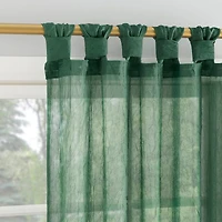 Krista Holiday Twist Tab Sheer Top Curtain Panel