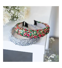 Limited Edition All That Glitters Headband - Christmas Red + Green