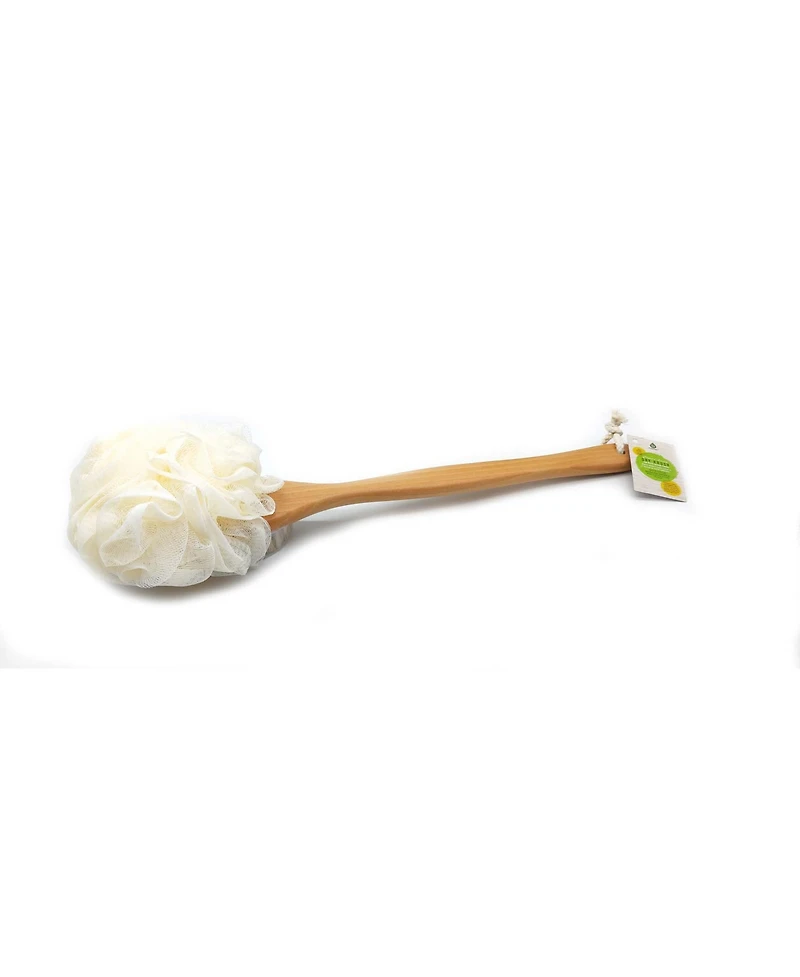 Dual Action Dry Brush & Mesh Sponge Combo with Lotus Wooden Handle