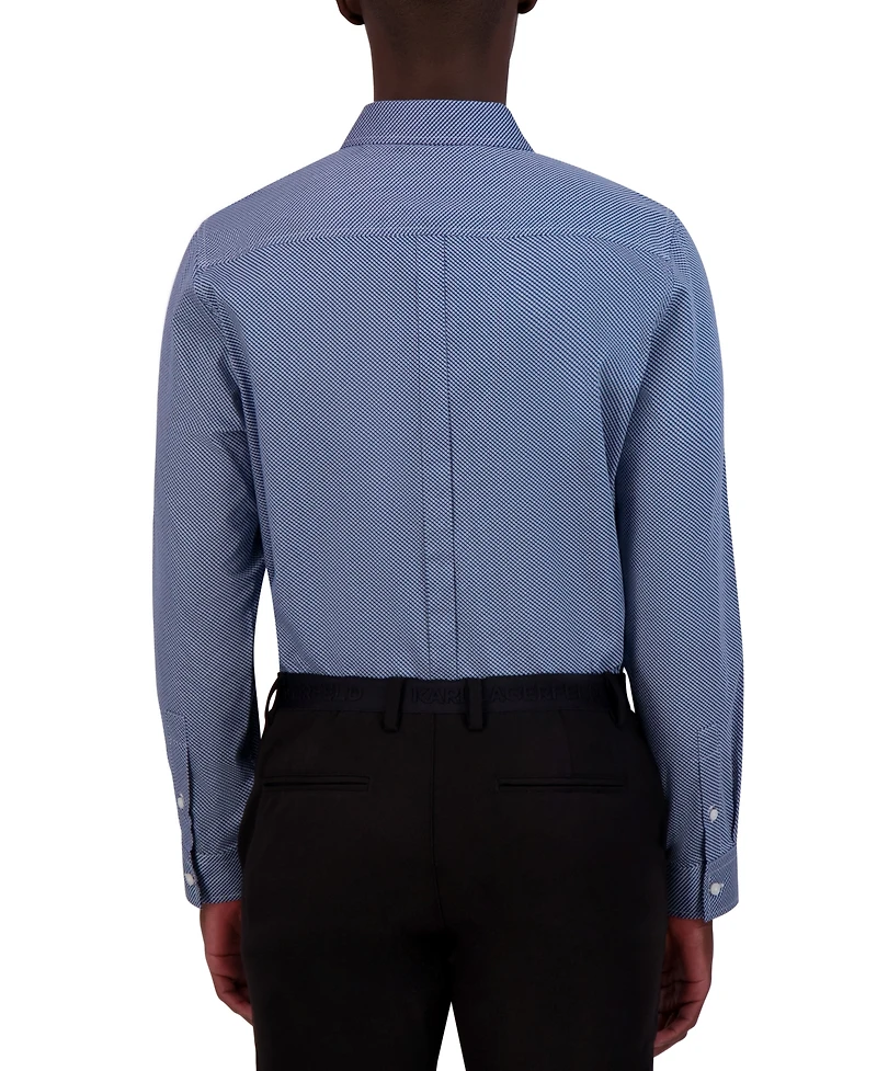 Karl Lagerfeld Paris Men's Slim-Fit Geo-Print Dress Shirt