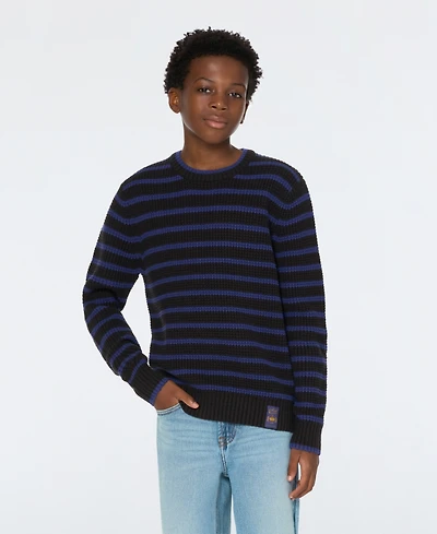 Scotch & Soda Big Boys Yarn Dye Stripe Crew Neck Sweater