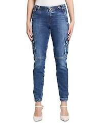 Guess Women's Cadet Mid-Rise Skinny Cargo Jeans