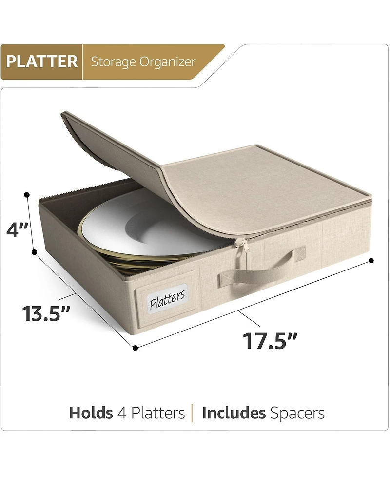 Sorbus China Platter Storage Containers
