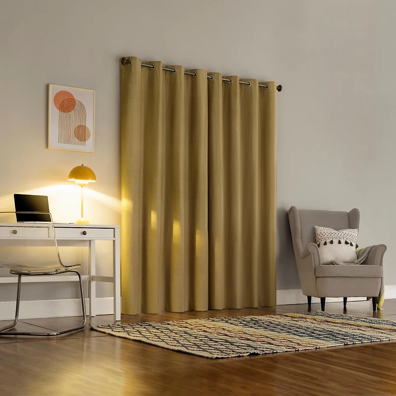 Duran Thermal Insulated 100% Blackout Grommet Curtain Panel