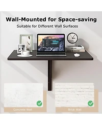 Gouun 31.5 x 23.5 Inch Wall Mounted Folding Table for Small Spaces