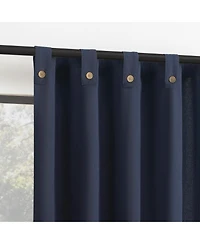 Cotton Blend Button Tab Top Curtain