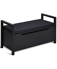 Gouun 34.5 ×15.5 ×19.5 Inch Shoe Storage Bench with Cushion Seat for Entryway