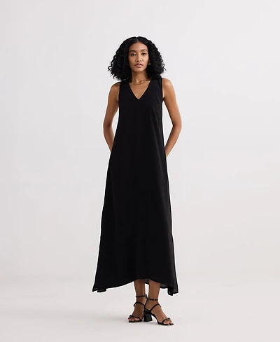 Crossed Chic Sleeveless Maxi Dress Black