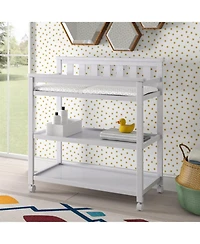 Slickblue Modern Baby's First 2-Shelf Changing Table with Wheels Portable and Convenient