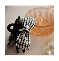 Large Clip - Black Checkered Pearl