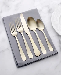 Kitchinox Alton Bay Gold Satin 45-Pc. Flatware Set, Service for 8