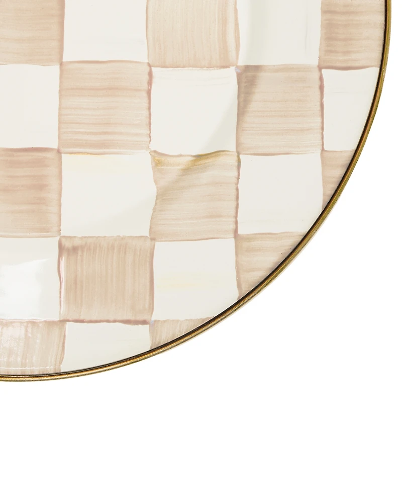 Mackenzie-Childs Mocha Check Salad Plate