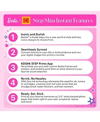 Kodak Barbie x Step Slim Wireless Instant Portable Photo Printer