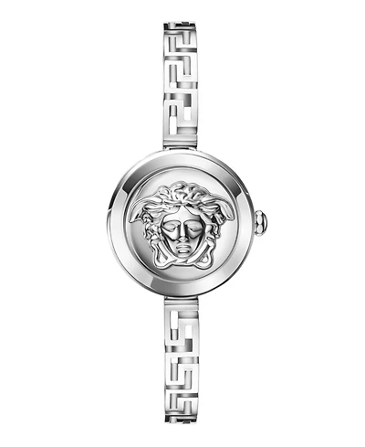 Versace Women's Medusa Secret Silver Stainless Steel Bracelet Watch, 25mm