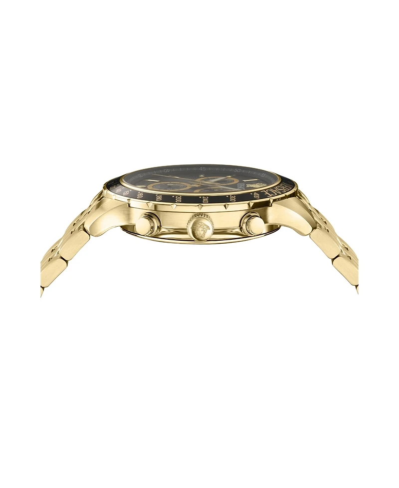 Versace Men's Sport Chrono Ip Yellow Gold Stainless Steel Bracelet Watch, 44mm